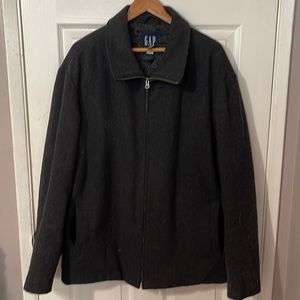 Gap wool blend zip up coat